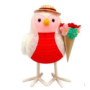 VALENTINE BIRD WITH BOUQUET